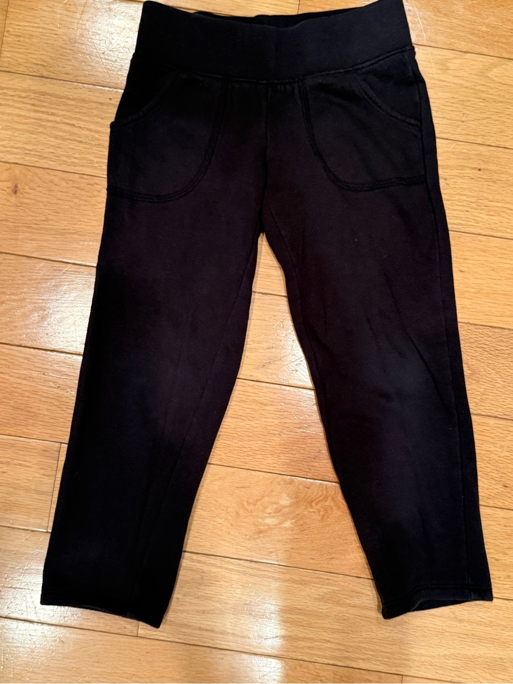 Athletic Works Black Girls Pull-On Leggings with Front Pockets Size 4-5